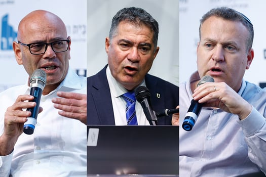 מימין: אלעזר במברגר, ראול סרוגו ורפי אלמליח, צילומים: דרור סיתהכל